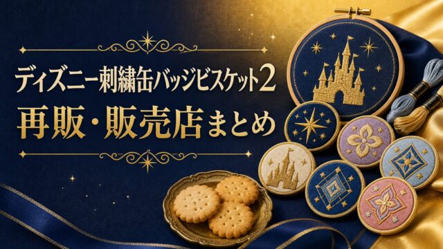 ディズニー刺繍缶バッジビスケット2 再販・販売店まとめ