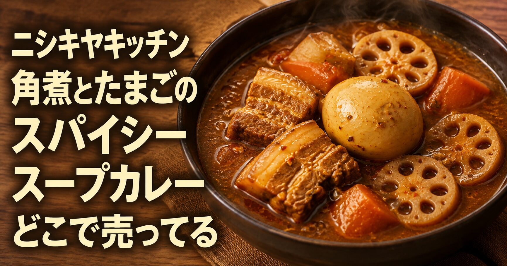 ニシキヤキッチン 角煮とたまごのスパイシースープカレーはどこで売ってる