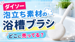 ダイソー泡立ち素材の浴槽ブラシはどこで売ってる？