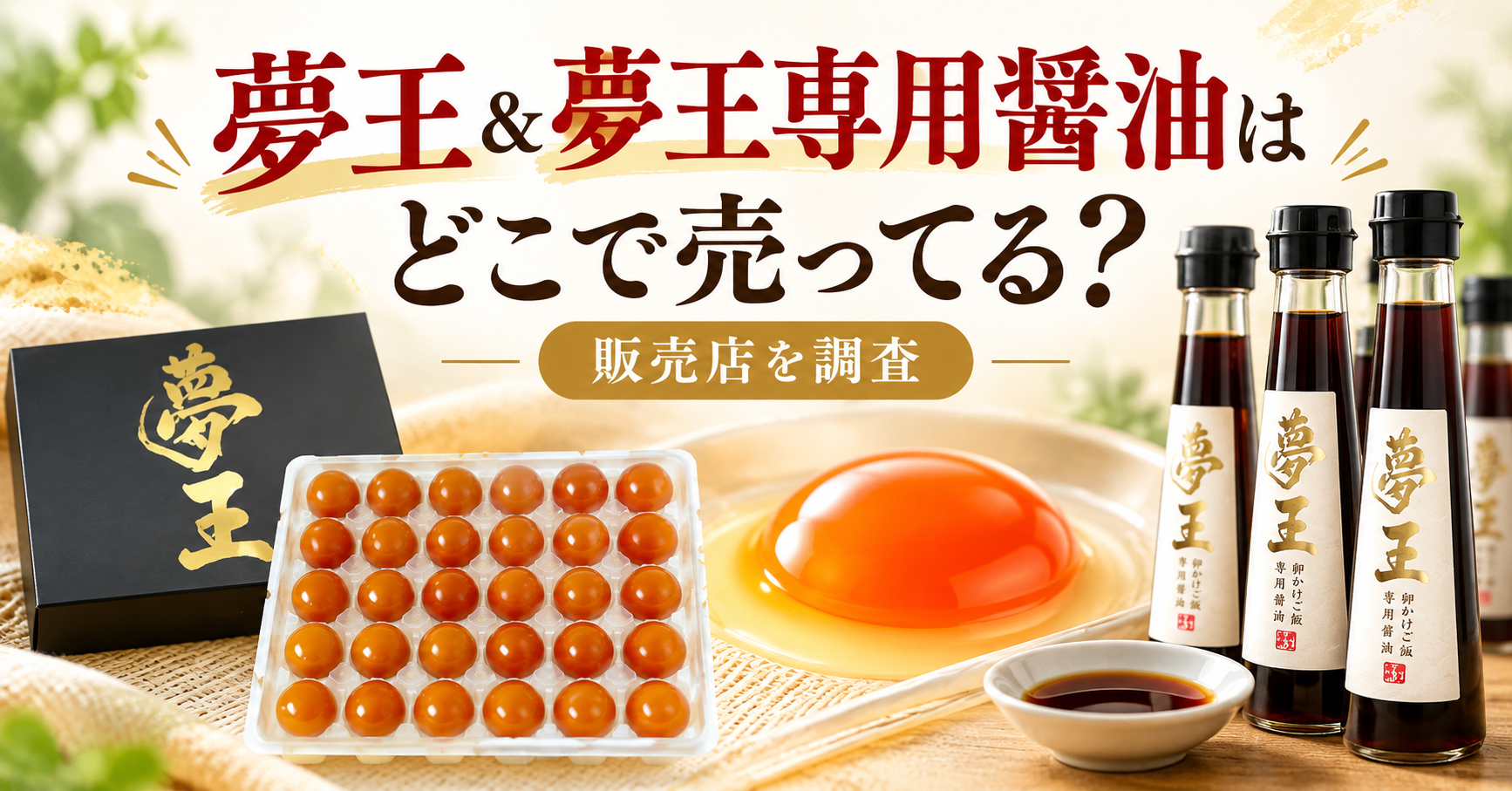 夢王＆夢王専用醤油はどこで売ってる？